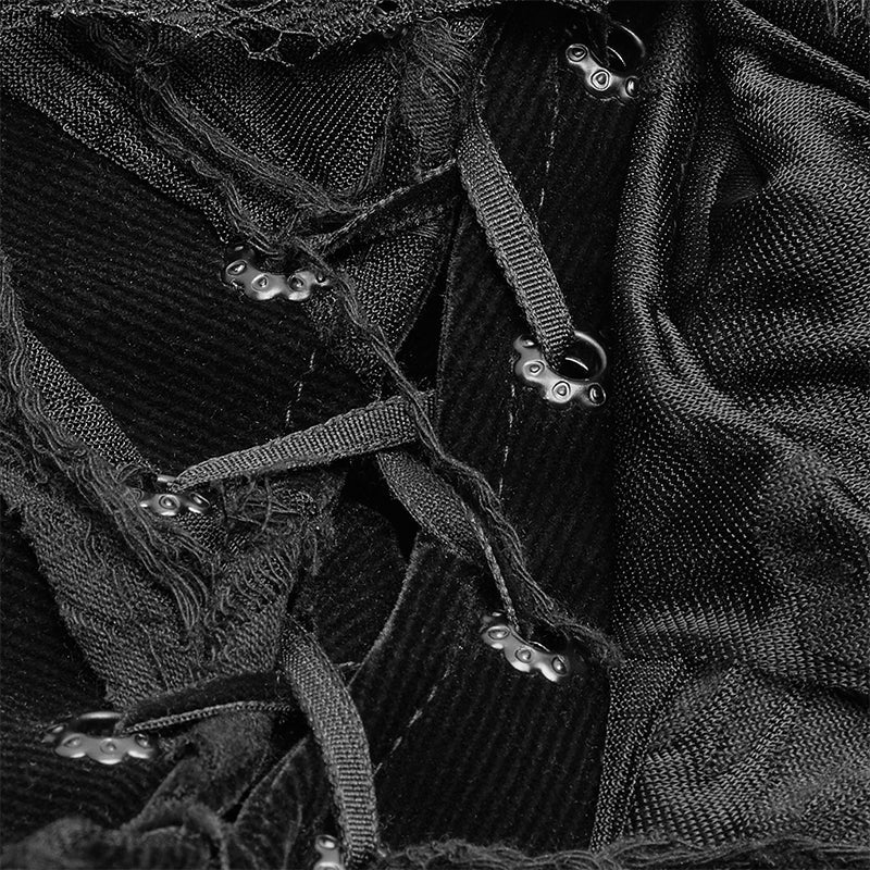 WS-308 Gothic Tattered Scarf - Image 5