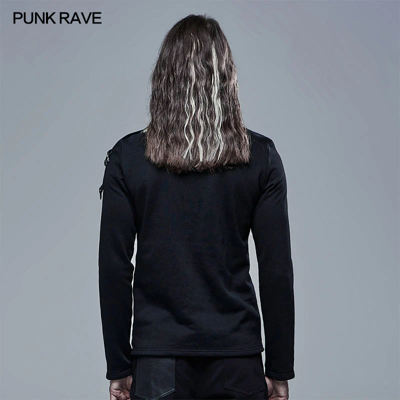 WT-684TCM Gothic V-Neck Long Sleeve T-sleeve - Image 3