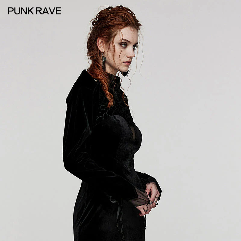 WY-1522XDF Gothic velvet  blossom  Bolero - Image 3