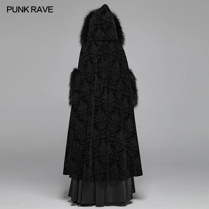 WY-1038 Gothic Winter Gorgeous Hooded Cloak For Women - Image 4