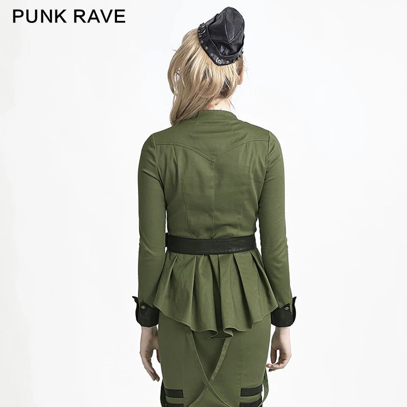 Y-623 Green Military Style Lolita Dresses With Long Sleeves - Image 13