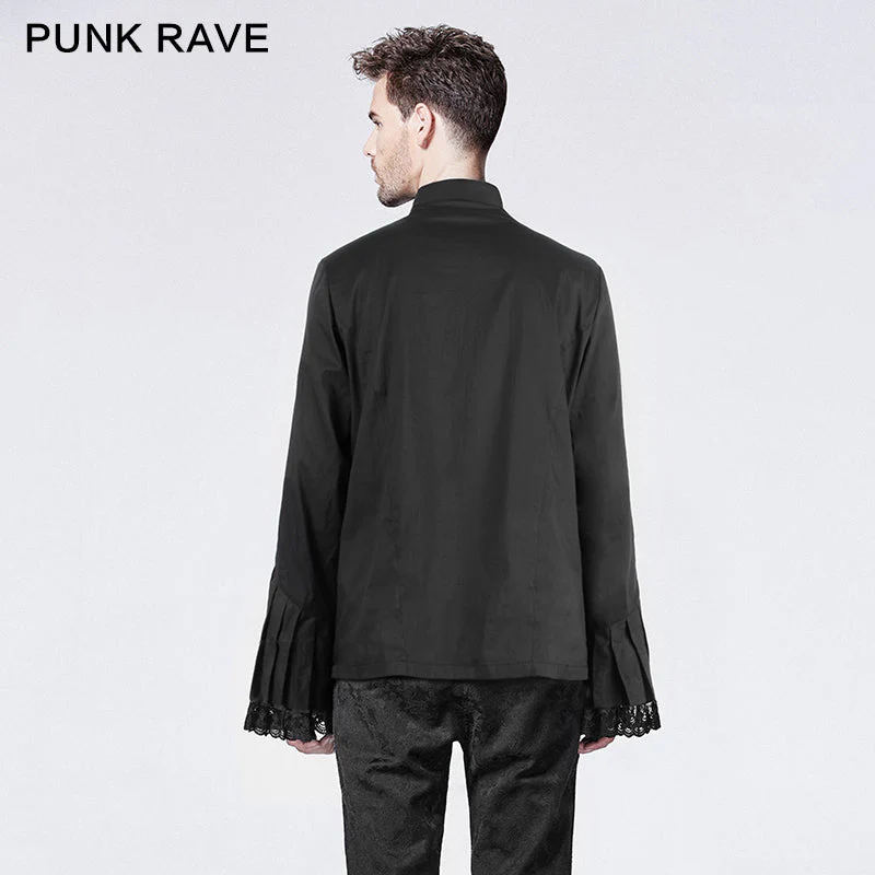 Y-603 Halloween Steampunk Gothic Shirt With Long Sleeve For Men - Image 2