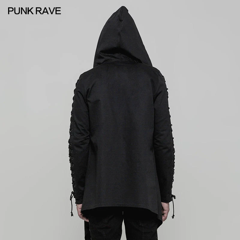 OY-879 Handsome Loose Hooded Punk Coat For Men - Image 3