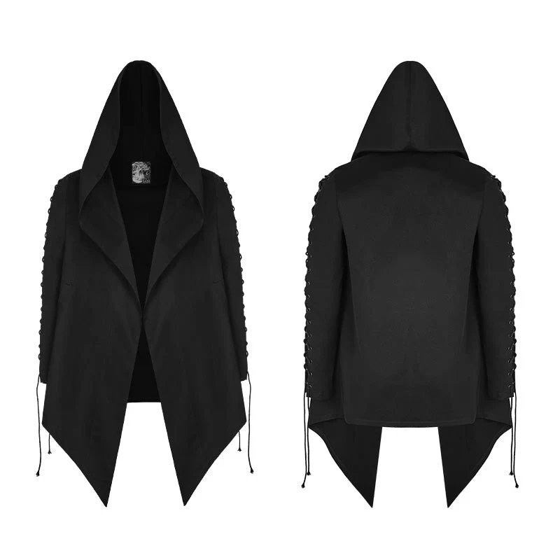 OY-879 Handsome Loose Hooded Punk Coat For Men - Image 4
