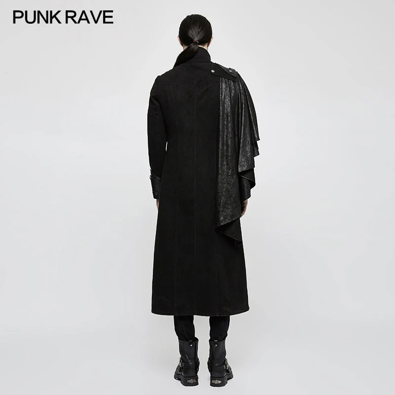 Y-801 Handsome Military Uniform Punk Jacket With Removable Shawl Shoulder - Image 3