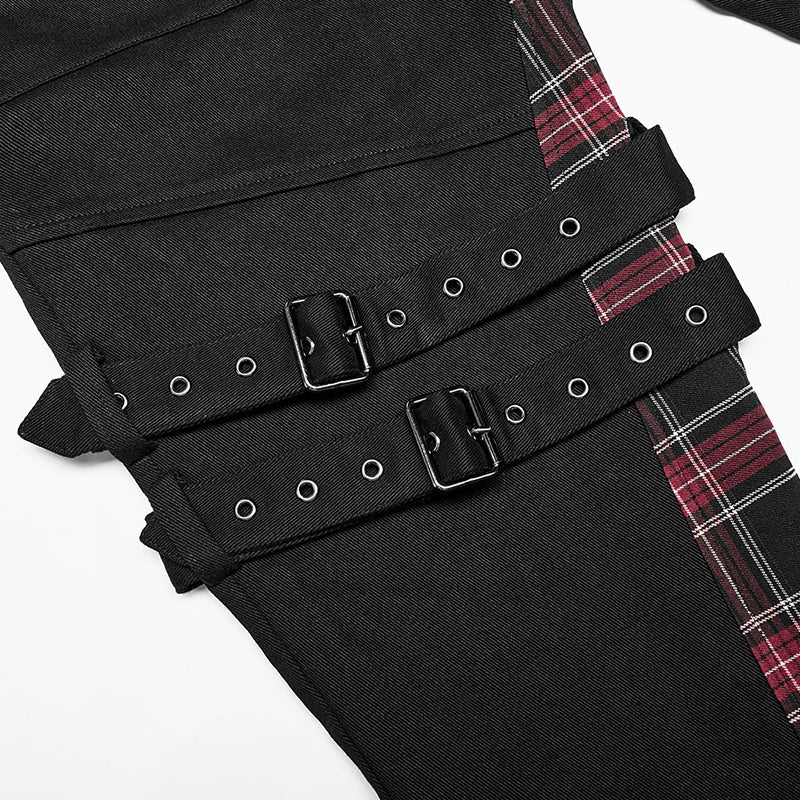 WK-518XCM Handsome Punk spliced pants - Image 5