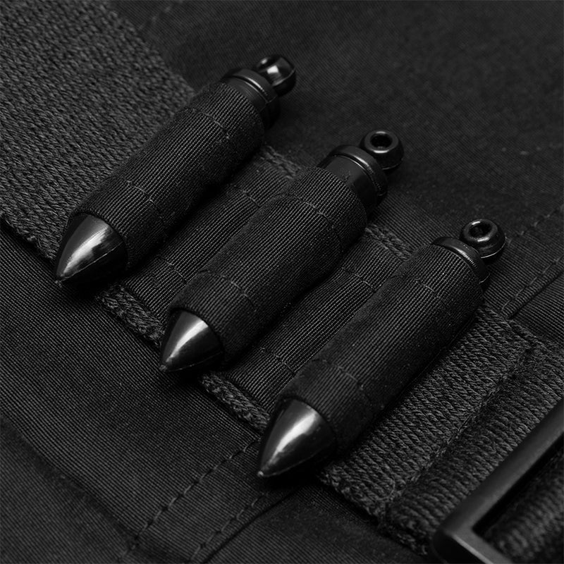 OPQ-674LQF Hardcore Girl series military asymmetrical placket slip dress - Image 3