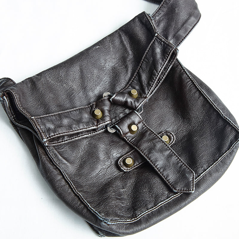 S-171 Harness Bag Faux Leather Gothic Victorian Single Pocket Vest - Image 5