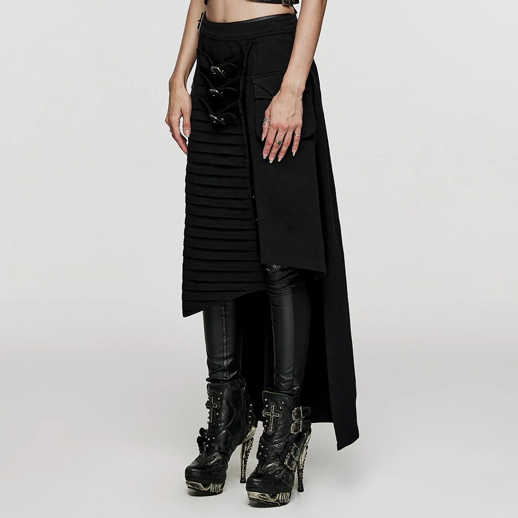 WQ-467BQF Heavy Metal Denim Skirt - Image 4