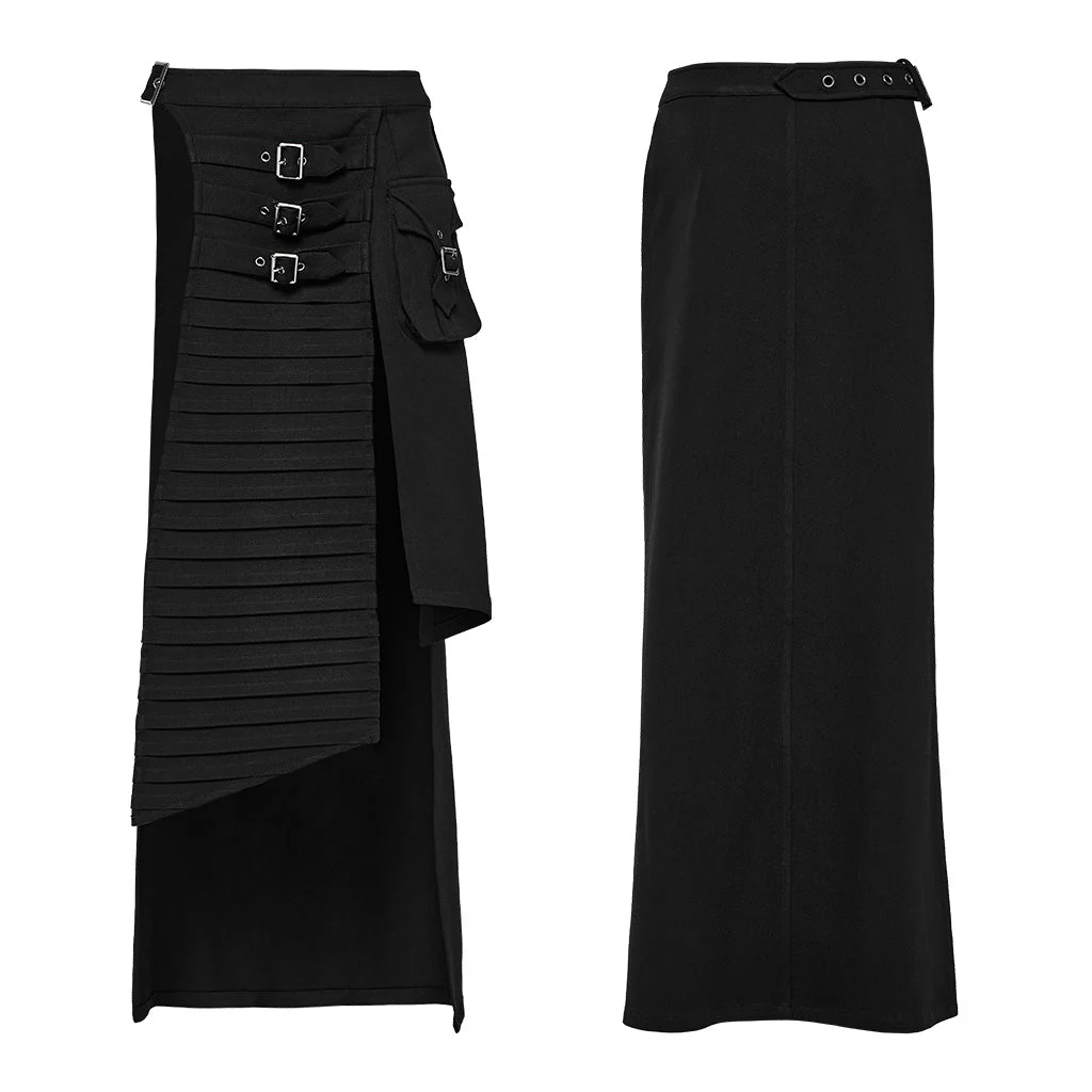 WQ-467BQF Heavy Metal Denim Skirt - Image 6