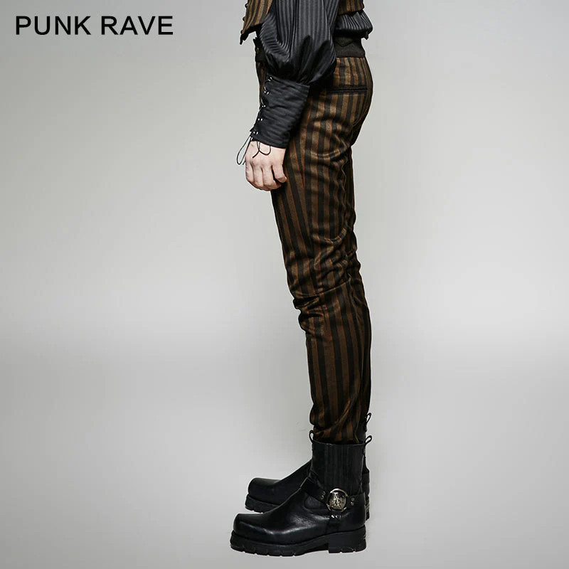 K-271 Rugged Stripes High Grade Suit Elegant Gothic Pants - Image 2