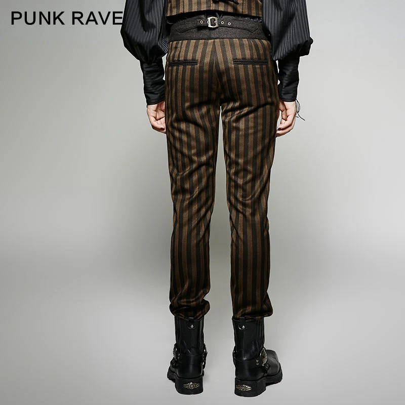 K-271 Rugged Stripes High Grade Suit Elegant Gothic Pants - Image 3
