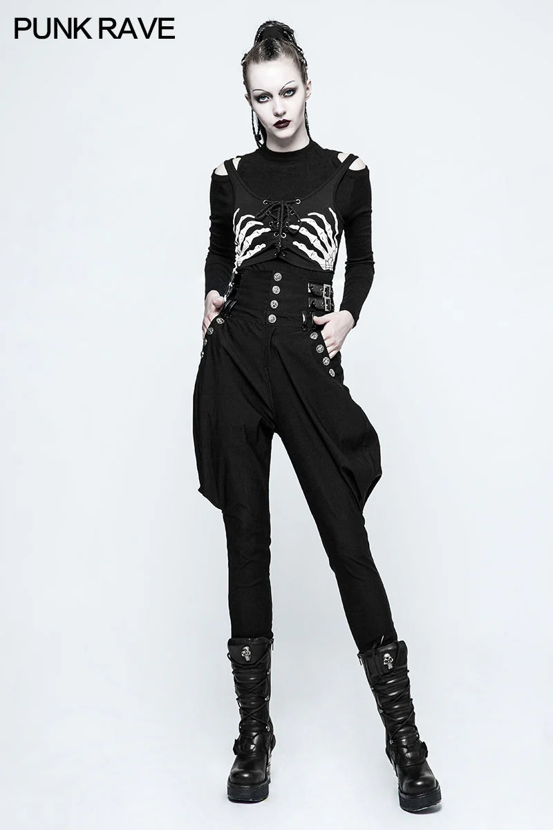 K-289 High Waist Classic Riding Breeches Gothic Pants Military Uniform - Image 6