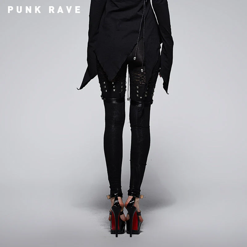 K-205 Hot Girls Sexy Tight Punk Pants Leggings - Image 2