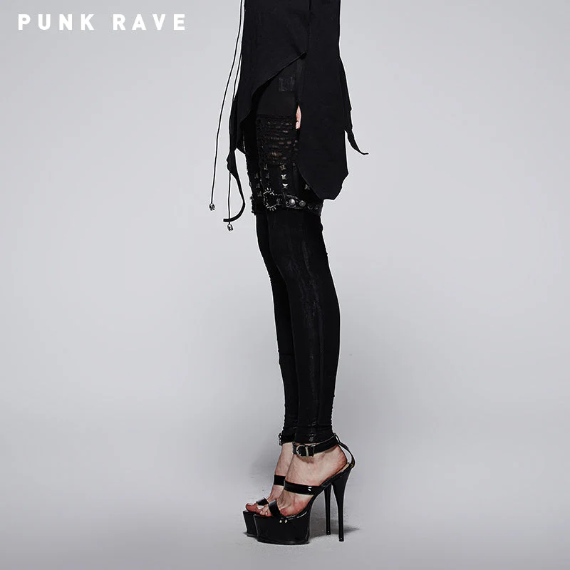 K-205 Hot Girls Sexy Tight Punk Pants Leggings - Image 3
