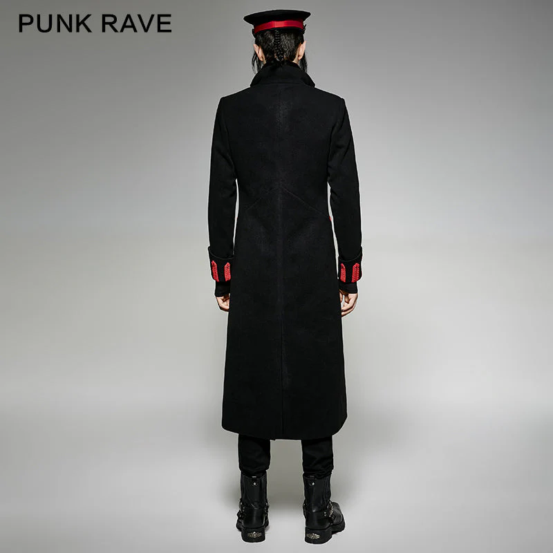 Y-713 Irregular Long Punk Trench Coat Using Western Wool - Image 4
