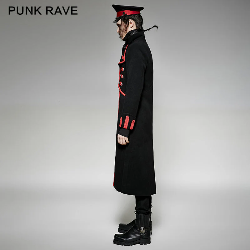 Y-713 Irregular Long Punk Trench Coat Using Western Wool - Image 5