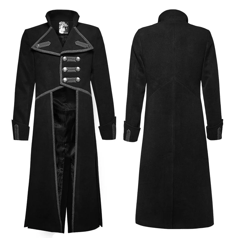 Y-713 Irregular Long Punk Trench Coat Using Western Wool - Image 9