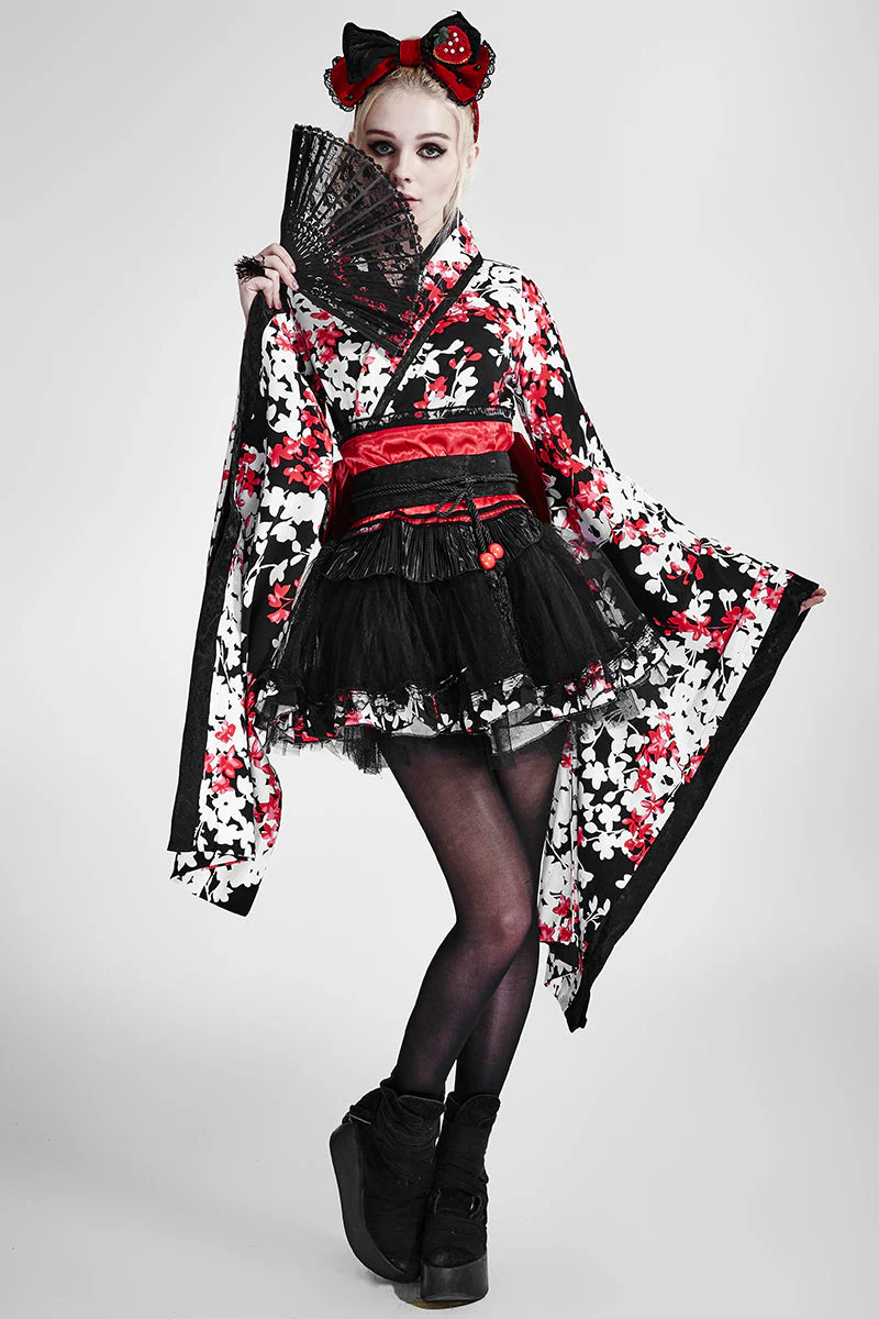 LQ-001 Knee-length Cute Kimono Lolita Dress For Girls - Image 6