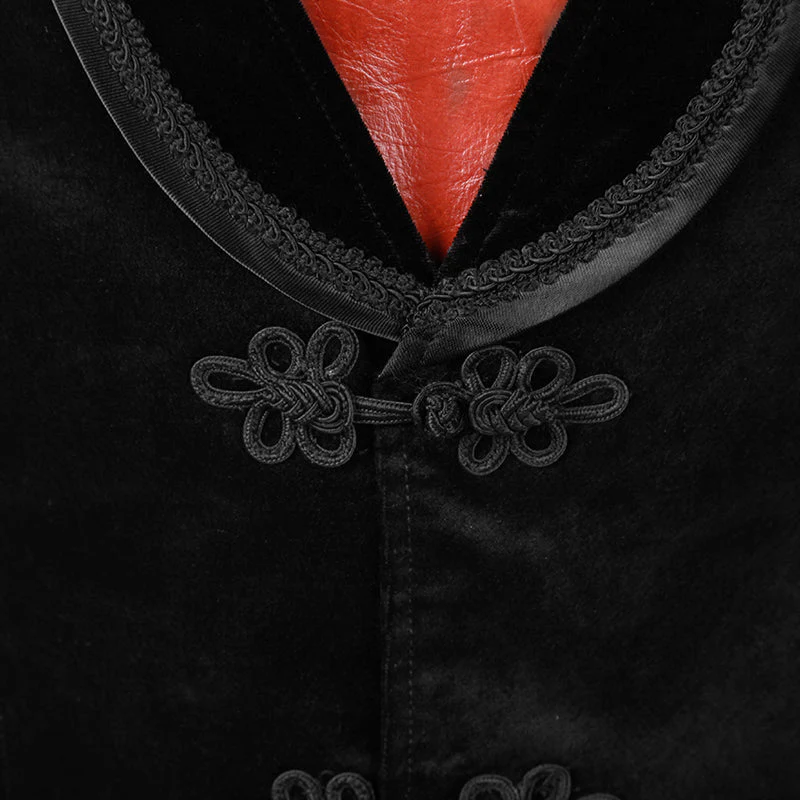 Y-481 Latest black Fashion Noble Punk Vest - Image 5