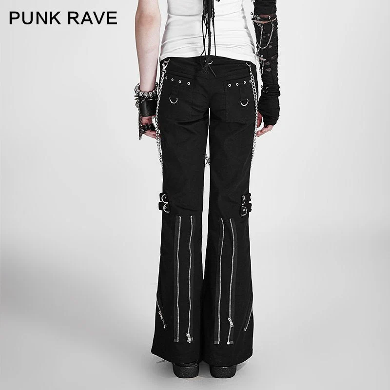 Leg Hypertrophy K-028 Latest Fashion Loose Zipper Motocross Punk Pants - Image 2