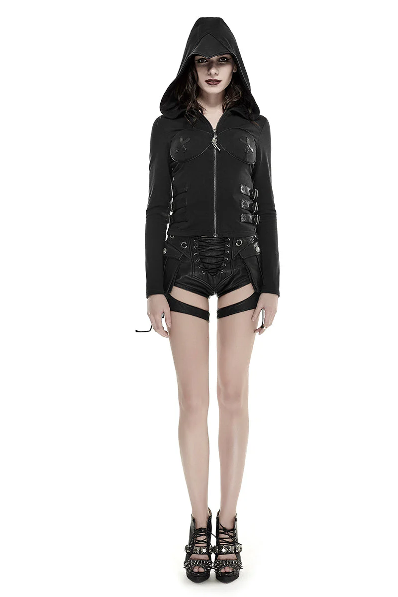 K-252 Latest Fashion Sexy Women Vintage Leather Punk Pants - Image 6