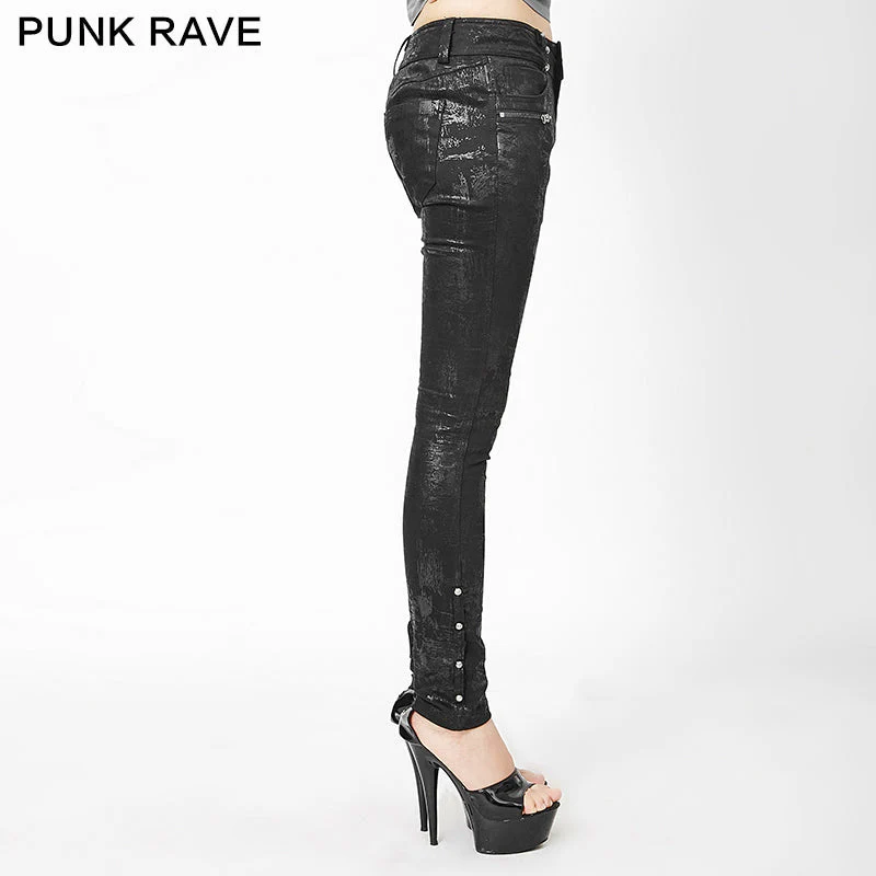 K-228 For Women Latest Fashion Skinny Slim Tight Gothic Pants - Image 3