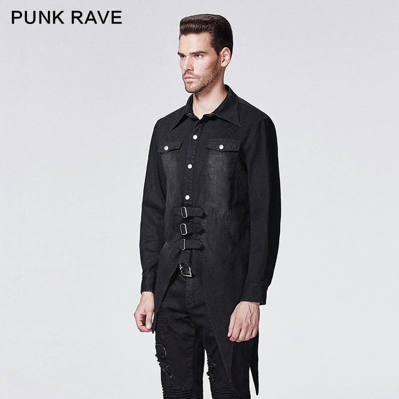 Y-602 Latest Style Halloween Dark Punk Shirts For Men - Image 3