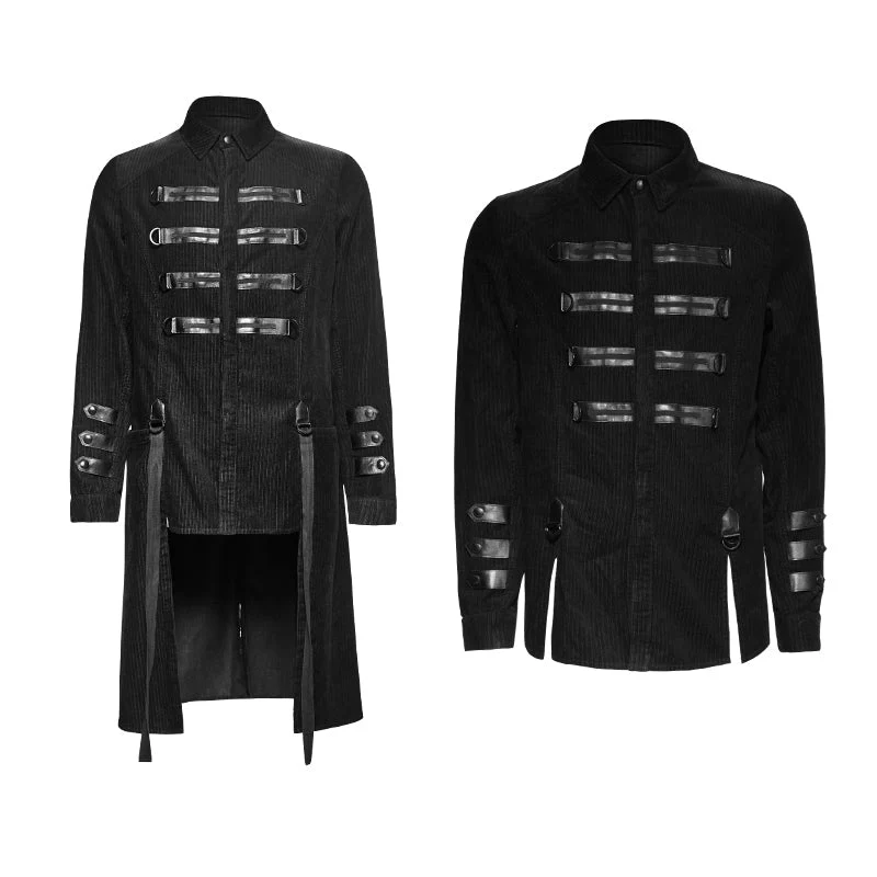 Y-706 Latest Style Punk Shirt With Removable Sleeves - Image 4