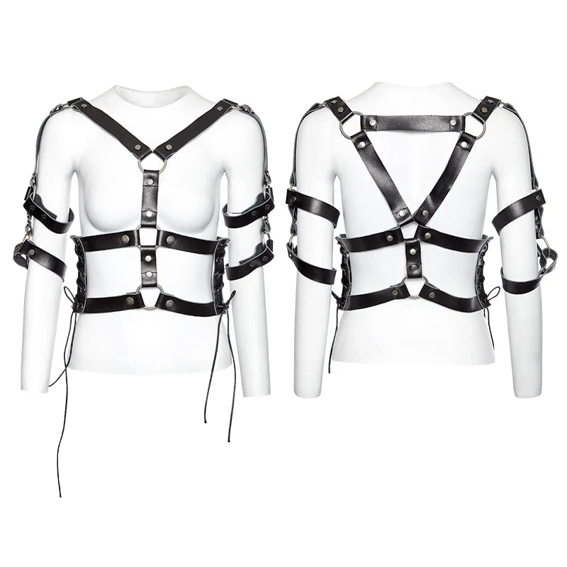 S-218 Leather Rivet Punk Accessories Military Uniform Serial Set - Image 3