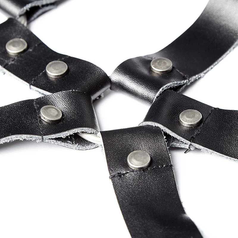 S-218 Leather Rivet Punk Accessories Military Uniform Serial Set - Image 4