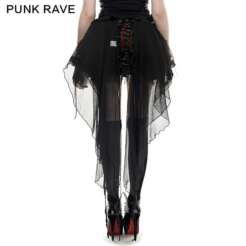 LQ-072 Lolita Bunny Mesh Two-wear Short Gothic Skirts - Image 3