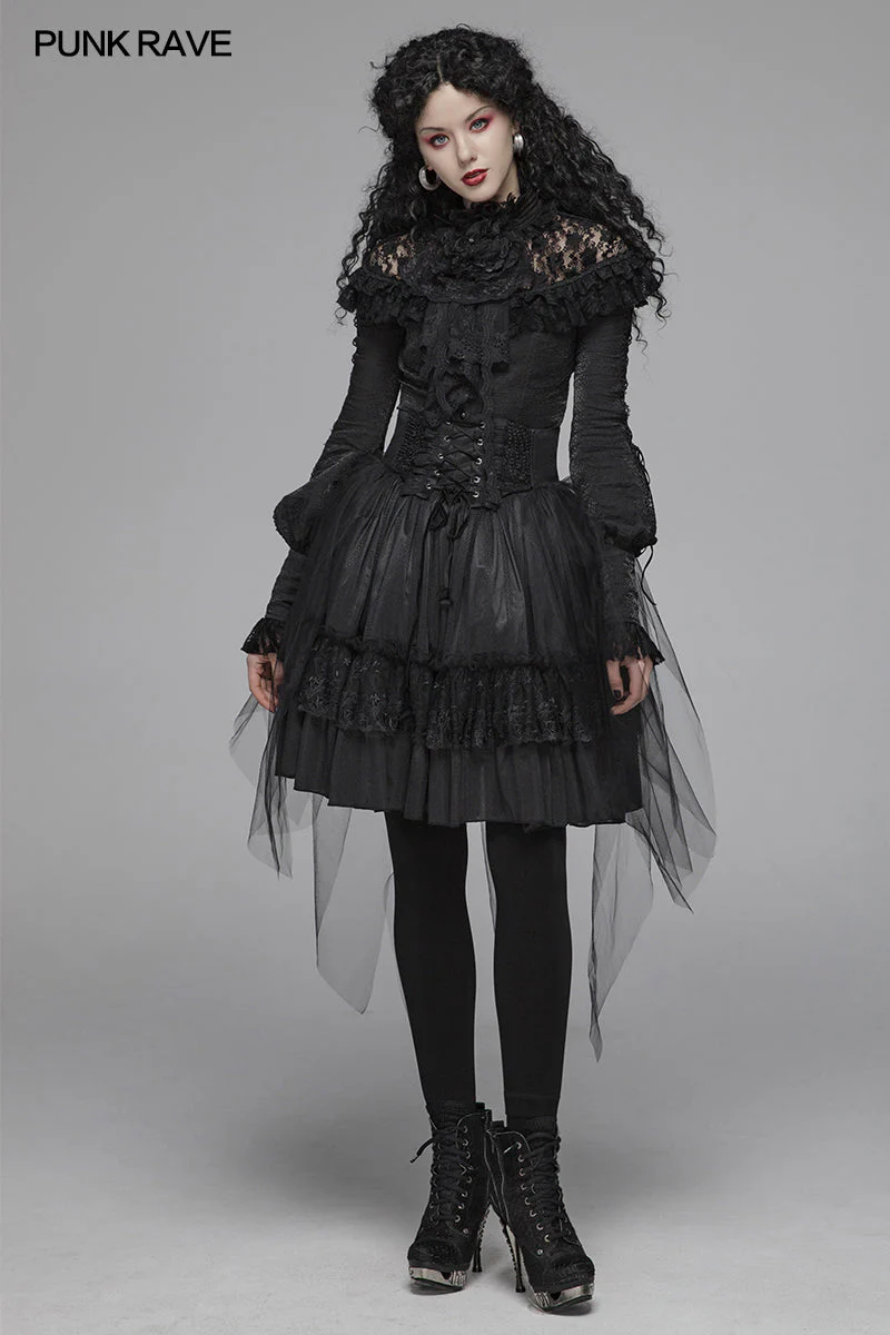 WLQ-091 Lolita Butterfly Mesh Half Skirt - Image 6