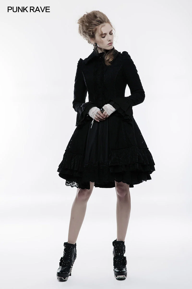 WLS-049 Lolita Elastic And Glossy Lace Gloves Gothic Accessory - Image 12