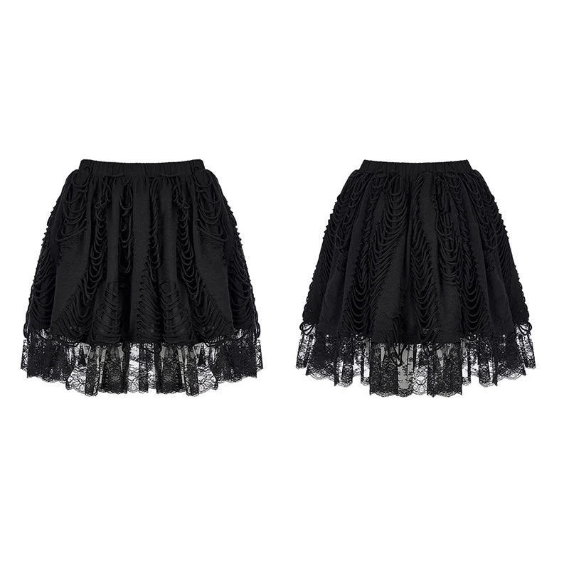 WLQ-101BQF Lolita ragged texture knitted skirt - Image 4