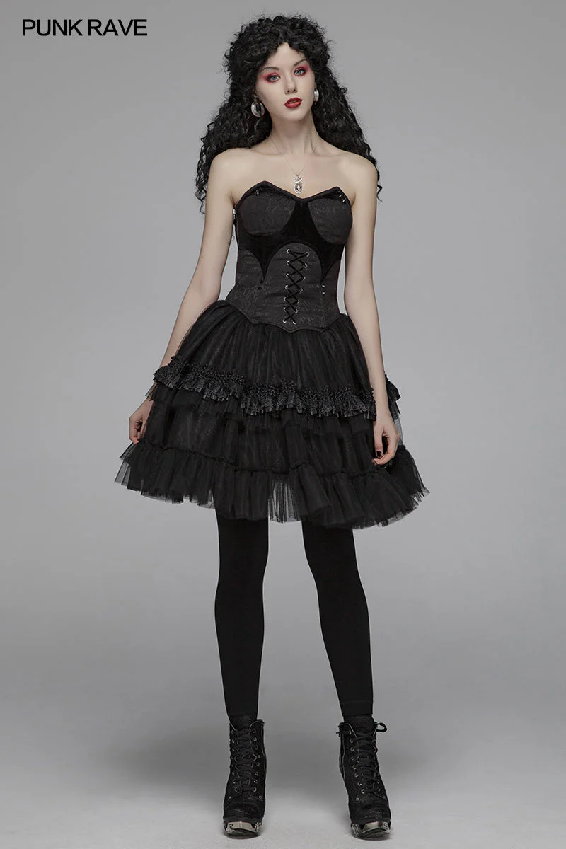 WLQ-093 Lolita Short Tulle Tutu Half Skirt For Women - Image 6