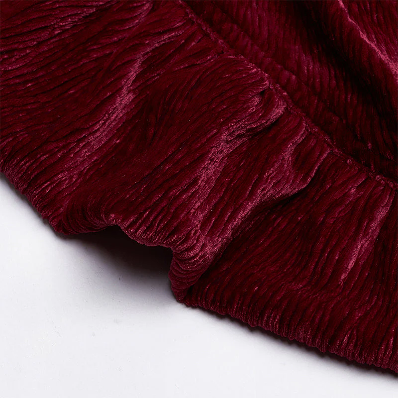 WLY-092 Lolita Velvet Short Hooded Loose Cloak With Cute Wooly Balls - Image 11