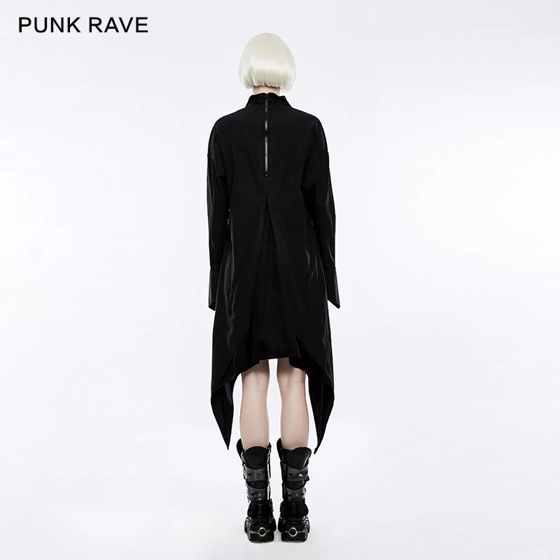 OPQ-213 Loose Comfortable Cotton Gothic Shirt Dress - Image 3