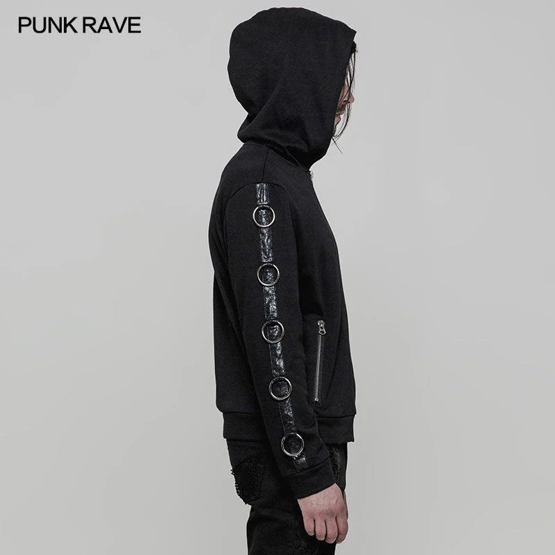 WY-865 Loose Comfortable Punk Sweater Hoodie Cardigan - Image 2
