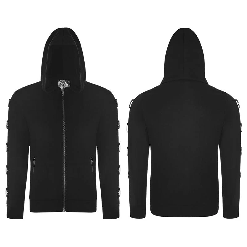 WY-865 Loose Comfortable Punk Sweater Hoodie Cardigan - Image 4