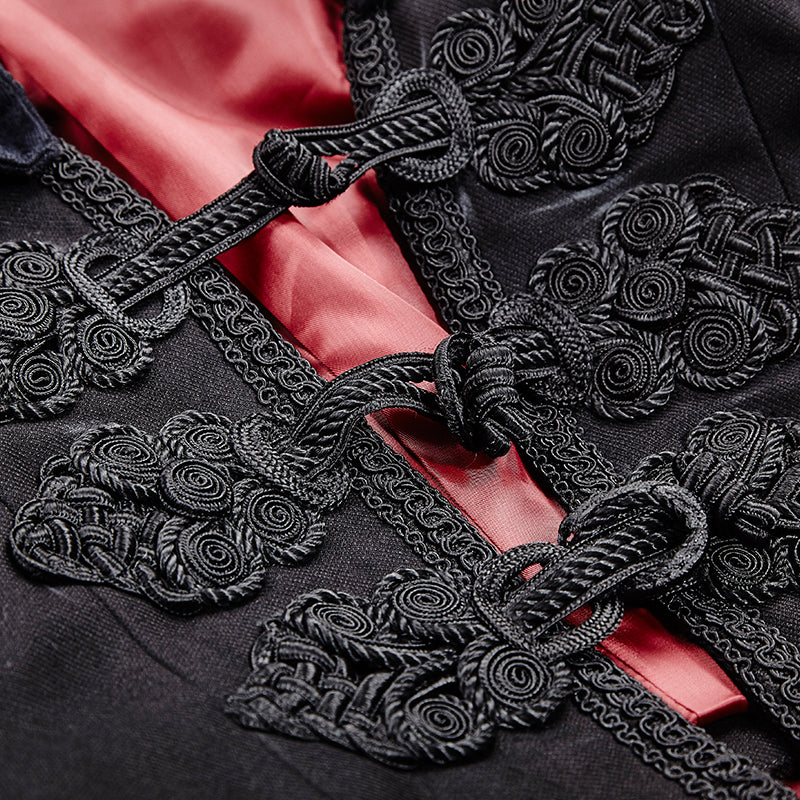 Y-709 Luxury Gothic Trench Coats With Pattern Like Vampire Count Cape - Image 5