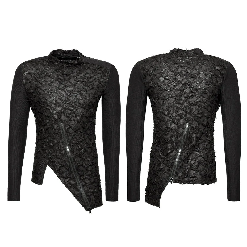 T-458 Mandarin Collar Decadent Heavy Long Sleeve Punk T-shirts - Image 4