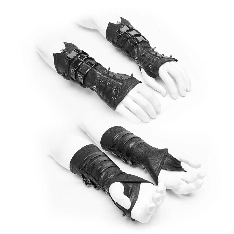 WS-278 Men And Women Diablo Assassin Punk Rivet Leather Buckles Gloves Arm Warmers - Image 10