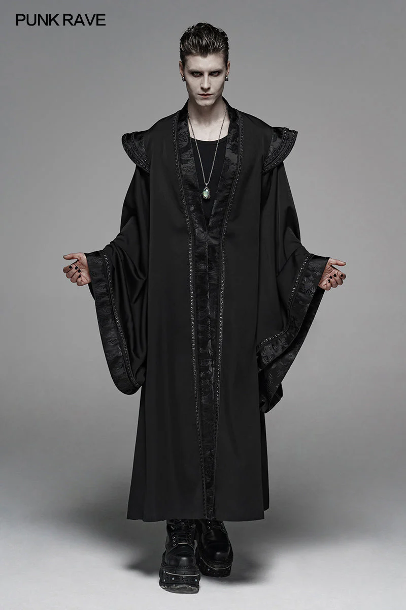 WY-1098 Men Auntumn&Winter Loose Long Gown Jacket - Image 6