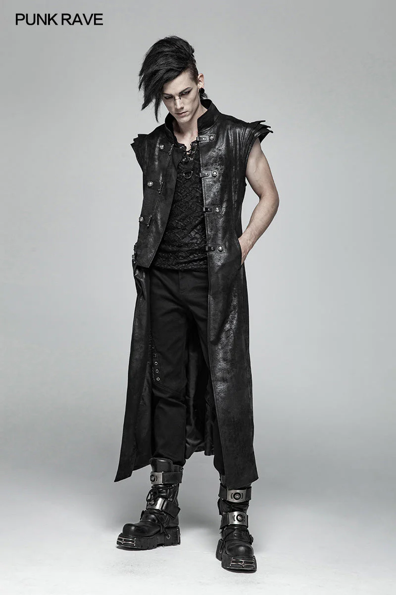 WK-365 Men Punk Water-washed Elastic Trousers - Image 6