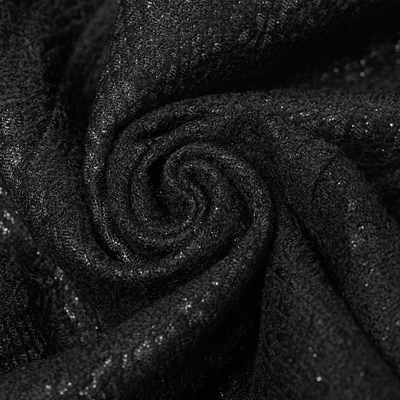 WY-996 Mens black Victorian Gothic Jacquard Vest - Image 6
