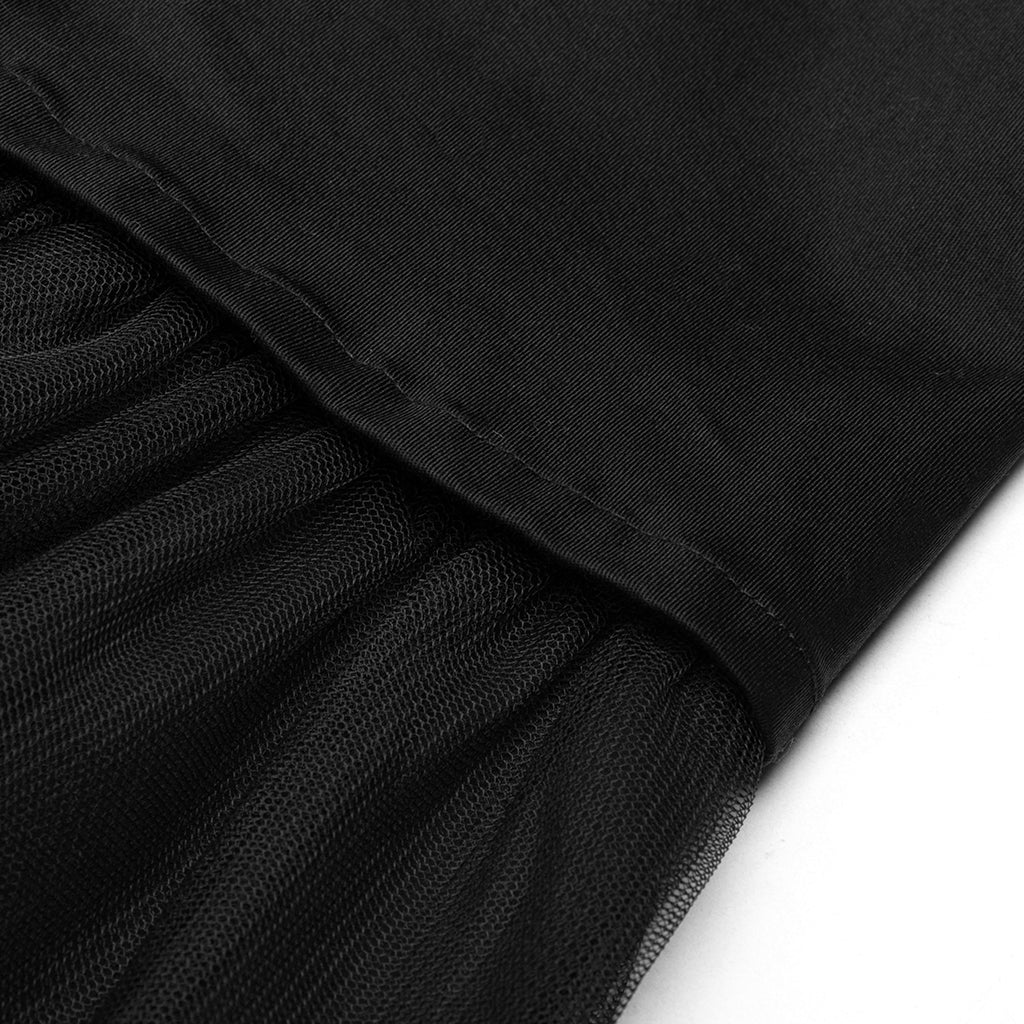 OPQ-608BQF Mesh patchwork high waist skirt - Image 5