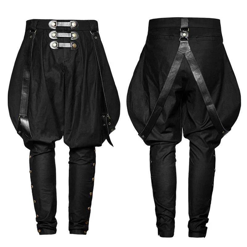 K-269 Military Elastic Twill Denim Baggy Gothic Pants For Men - Image 4