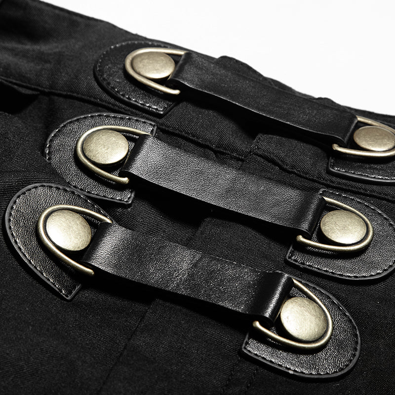 K-269 Military Elastic Twill Denim Baggy Gothic Pants For Men - Image 5
