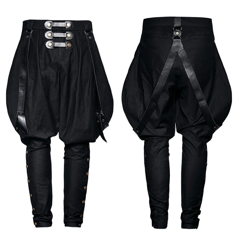 K-269 Military Elastic Twill Denim Baggy Gothic Pants For Men - Image 9